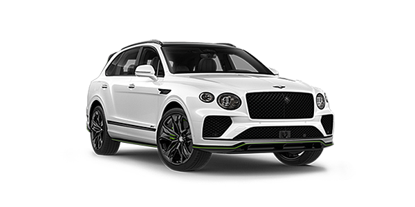 Bentley High Wycombe Bentley Bentayga Speed SUV in Snow Quartz Pearlescent by Mulliner white paint