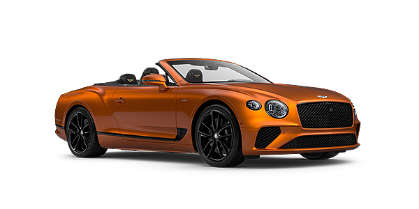 Bentley High Wycombe Bentley Continental GTC convertible in Orange Flame paint front 34