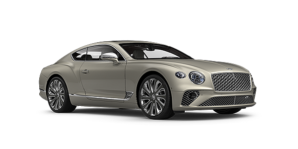 Bentley High Wycombe Bentley GT Mulliner coupe in White Sand paint front 34