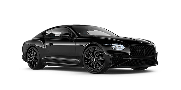 Bentley High Wycombe Bentley Continental GT Black Edition coupe front three quarter in Onyx black paint